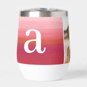 Roze Rode Waterverf - Mod Monogram - Fotocollage (Voorkant)