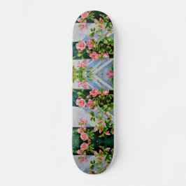 Roze rode waterverf rozen skateboard