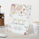 Roze & Rode Wildbloemen Gebed voor Baby Sign Reclamebord Met Voetstuk (Insitu)
