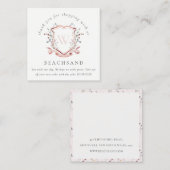 Roze rode wilde bloem Hartelijk dank voor uw werk Vierkante Visitekaartje (Voorkant / Achterkant)