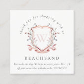 Roze rode wilde bloem Hartelijk dank voor uw werk Vierkante Visitekaartje (Voorkant)