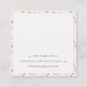 Roze rode wilde bloem Hartelijk dank voor uw werk Vierkante Visitekaartje (Achterkant)