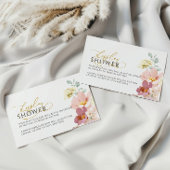 Roze & Rode Wildflowers Toon Douche Ticket Informatiekaartje