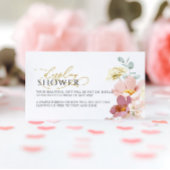 Roze & Rode Wildflowers Toon Douche Ticket Informatiekaartje