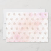 Roze Rode Winter Kerstmis Verjaardag Foto Bedankkaart (Achterkant)