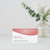 Roze rode, witte, gebogen professionele Visitekaar Visitekaartje (Staand voorkant)