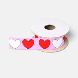 Roze Rode Witte Harten Valentijnsdag 4Robin Satijnen Lint