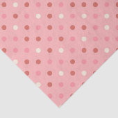 Roze rode witte poka dot patroon tissuepapier (Detail)