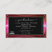 Roze rode zwarte handpellerjuwelen Logo toevoegen Visitekaartje (Achterkant)