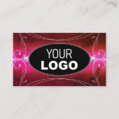 Roze rode zwarte handpellerjuwelen Logo toevoegen Visitekaartje (Voorkant)
