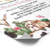 Roze Rodeo Cowgirl Verjaardag Tijd Capsule Teken Poster (Hoek)