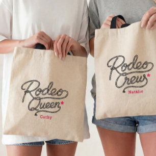 Roze Rodeo Koningin Westerse vrijgezellenfeest Tote Bag