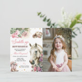 Roze Rodeo Westerse Cowboy Verjaardagsfeestje Kaart (Staand voorkant)