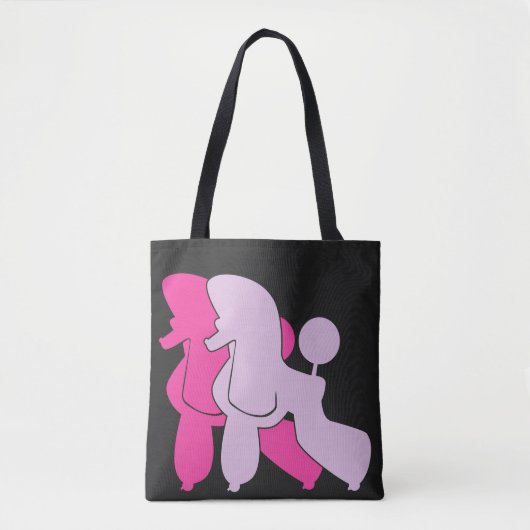 Roze Rodle koppel moderne illustratie Tote Bag (Voorkant)