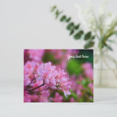 Roze Rododendron Ansichtkaart Briefkaart (Staand voorkant)