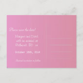  roze rododendron bloemen behalve de datum aankondigingskaart (Achterkant)