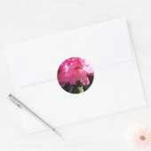 Roze rododendron bloemen ronde sticker (Envelop)