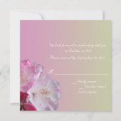 roze rododendron bloemen RSVP kaart (Voorkant)