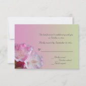 roze rododendron bloemen RSVP kaart (Voorkant)