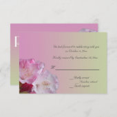 roze rododendron bloemen RSVP kaart (Voorkant / Achterkant)