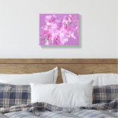 roze rododendron bloesem bloesem mooi canvas afdruk (Insitu (Slaapkamer))