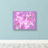 roze rododendron bloesem bloesem mooi canvas afdruk (Insitu (Houten vloer))