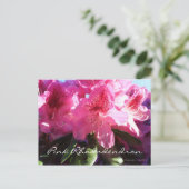 roze rododendron briefkaart (Staand voorkant)