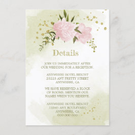 roze roemeense bloemen grienerige details informatiekaartje