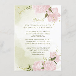 roze roemeense bloemen grienerige details informatiekaartje