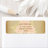 roze roemeense rozen met golden fleurdelis etiket (Insitu)