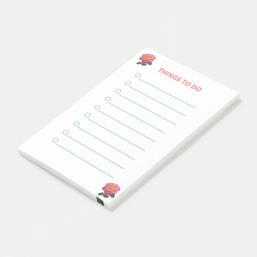 Roze roest dingen om te doen post-it® notes (Schuin)