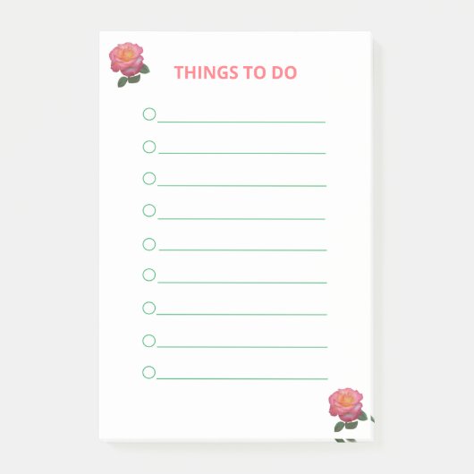 Roze roest dingen om te doen post-it® notes (Voorkant)