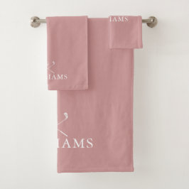 Roze Roest Persoonlijke Naam Golfclubs Bad Handdoek