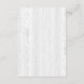 Roze Roestige Bloemige Houten Trouwreceptie Informatiekaartje (Achterkant)