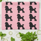 Roze roestrokken geïnspireerde keukenhanddoeken (Gevouwen)