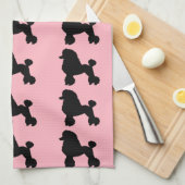 Roze roestrokken geïnspireerde keukenhanddoeken (Quarter Fold)