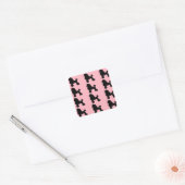 Roze roestrokken geïnspireerde stickers (Envelop)