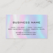 Roze roestvrij staal visitekaartje (Achterkant)