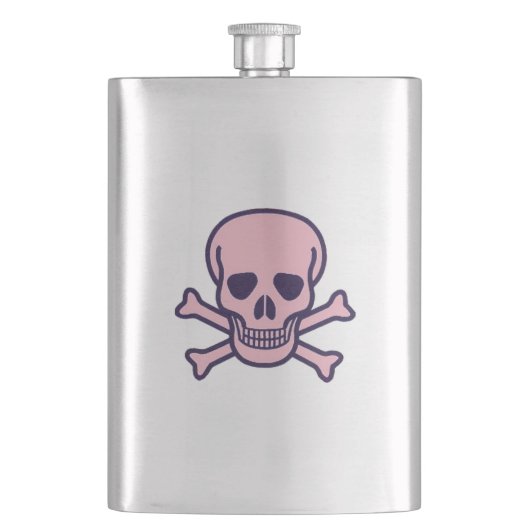 Roze roestvrijstalen kolf flacon (Voorkant)