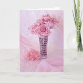 Roze rog II Feestdagen Kaart (Voorkant)