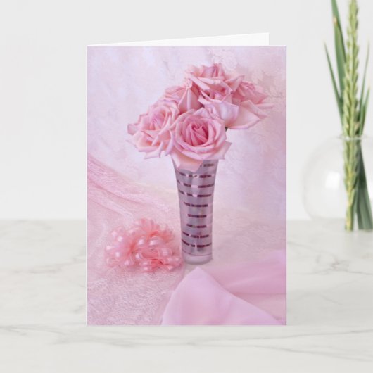 Roze rog II Feestdagen Kaart (Voorkant)