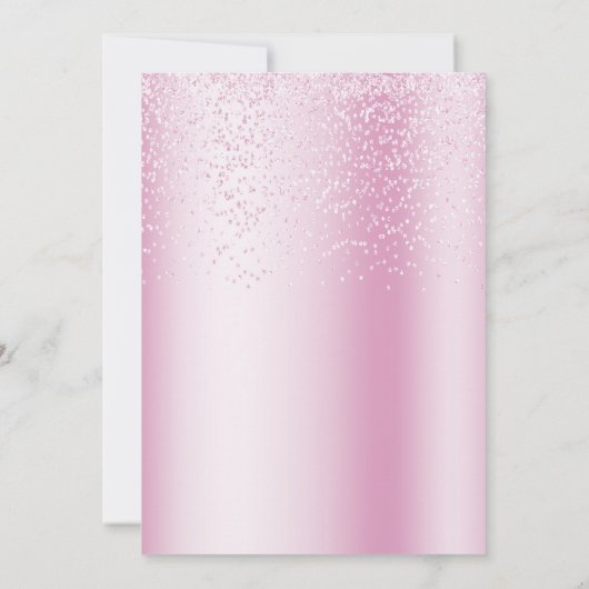 Roze rol Baby shower Uitnodiging (Achterkant)