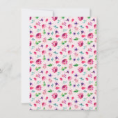 Roze rol voor Baby shower van giermeel Kaart (Achterkant)