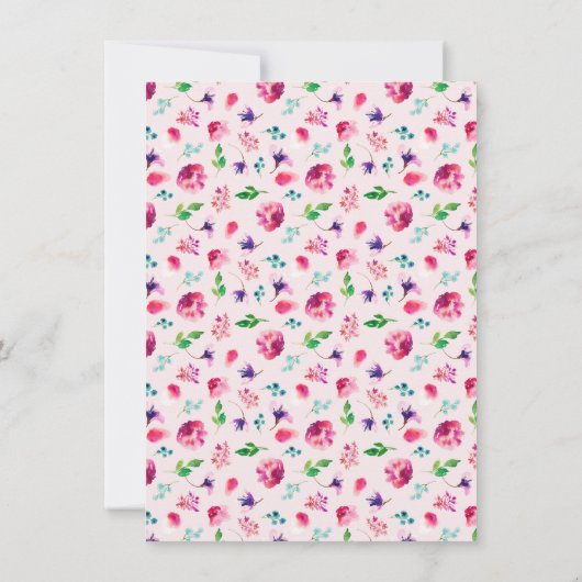 Roze rol voor Baby shower van giermeel Kaart (Achterkant)