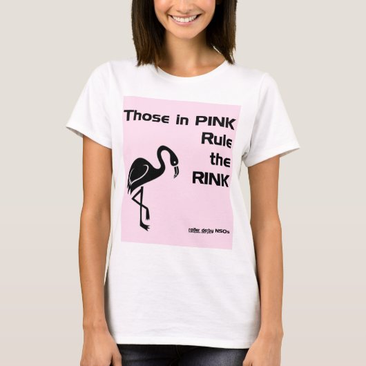 Roze: Roller Derby NSO's T-shirt (Voorkant)