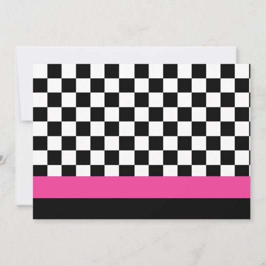 Roze Roller Schaats Birthday Party Kaart (Achterkant)