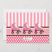 Roze Roller Schaats Sport Birthday Foto Kaart (Achterkant)