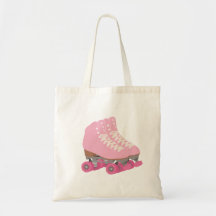 Roze rollerschaatsen tote tas
