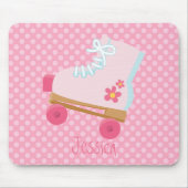 Roze Rollerskate Mousepad Muismat (Voorkant)