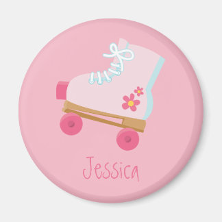 Roze Rollerskates Magnet
